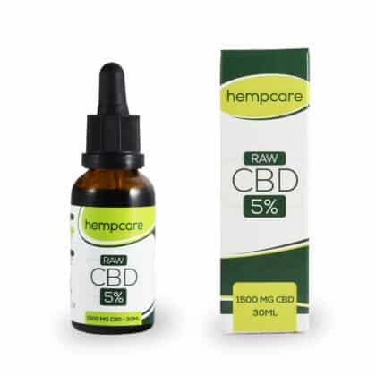 Raw Hempcare CBD 5% 30ml complet vue de face.