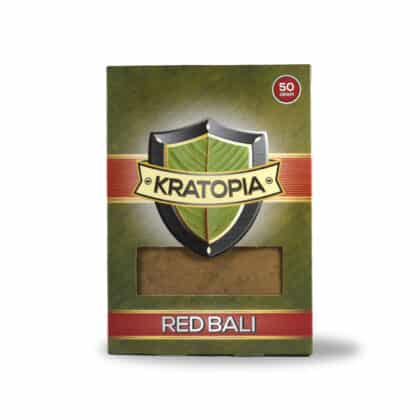 Vermelho Bali Kratom vista frontal Kratopia