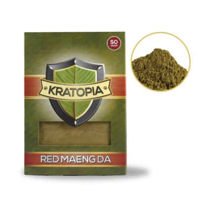 Rot Maeng Da Kratom Frontansicht + Inhalt Kratopia